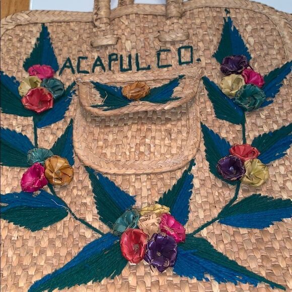 Vtg Acapulco woven beach bag - Picture 3 of 6